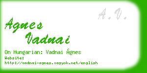 agnes vadnai business card