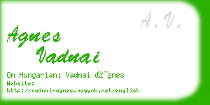agnes vadnai business card